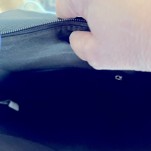 Initials, inc. Black backpack with Red Letter L monogram. - Picture 3 of 3